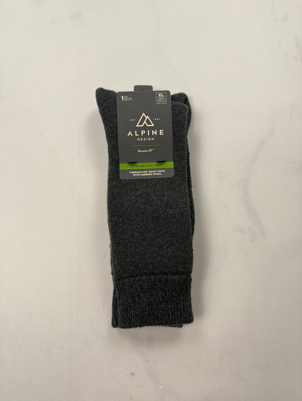 Alpine Thermolite Socks Socks Gray Modern Classic Style - Mens XL